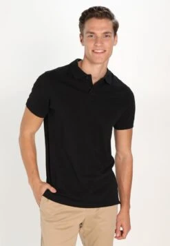 Pier One Basic - Poloshirt - Black