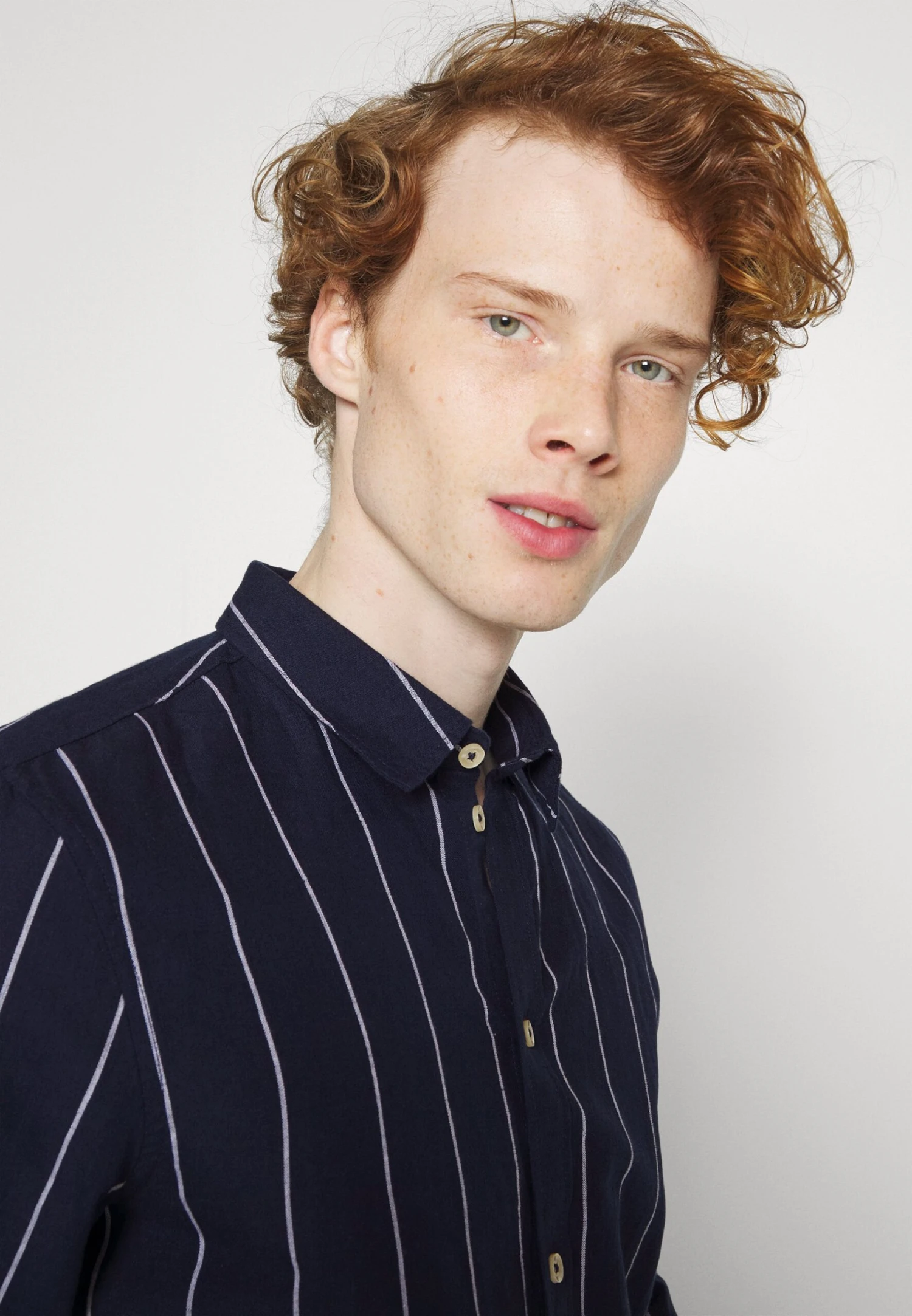 Pier One Linen Mix Stripe - Overhemd - Dark Blue 6 Pier One Linen Mix Stripe - Overhemd - Dark Blue - Afbeelding 4