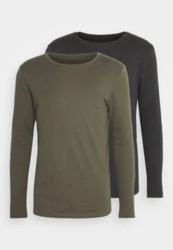 Pier One 2 Pack - Longsleeve - Black/Khaki 12 Pier One 2 Pack - Longsleeve - Black/Khaki -Pier One 53fb57fe09314c7597291e1ba0dccb89