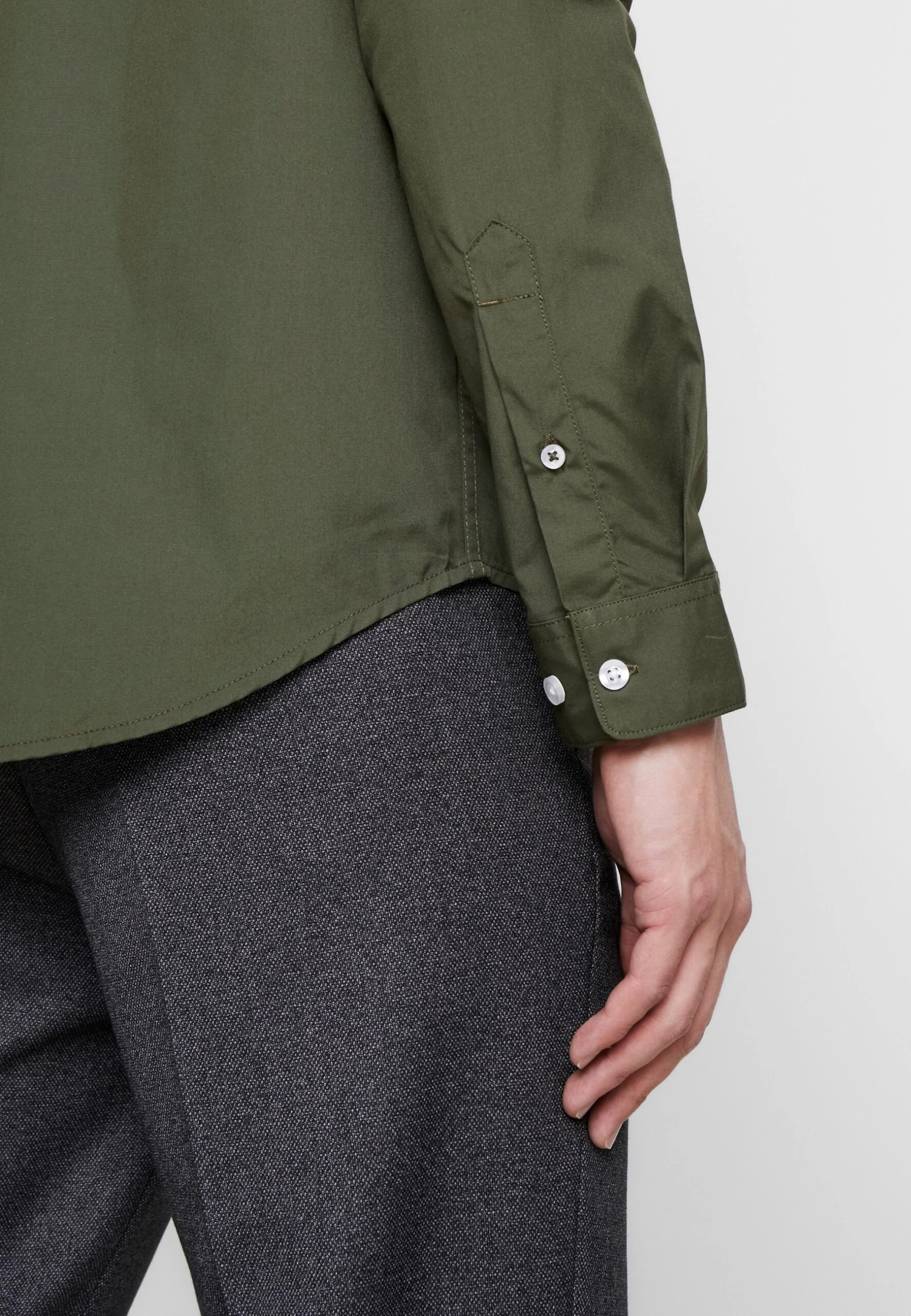 Pier One 2 Pack - Overhemd - Oliv/Black 8 Pier One 2 Pack - Overhemd - Oliv/Black - Afbeelding 6