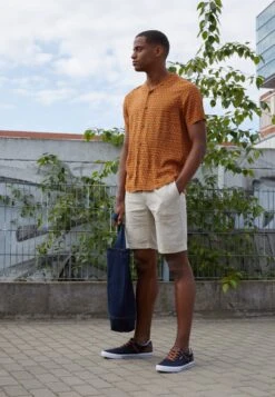 Pier One Linen Blend Drawcord Shorts- Shorts - Beige