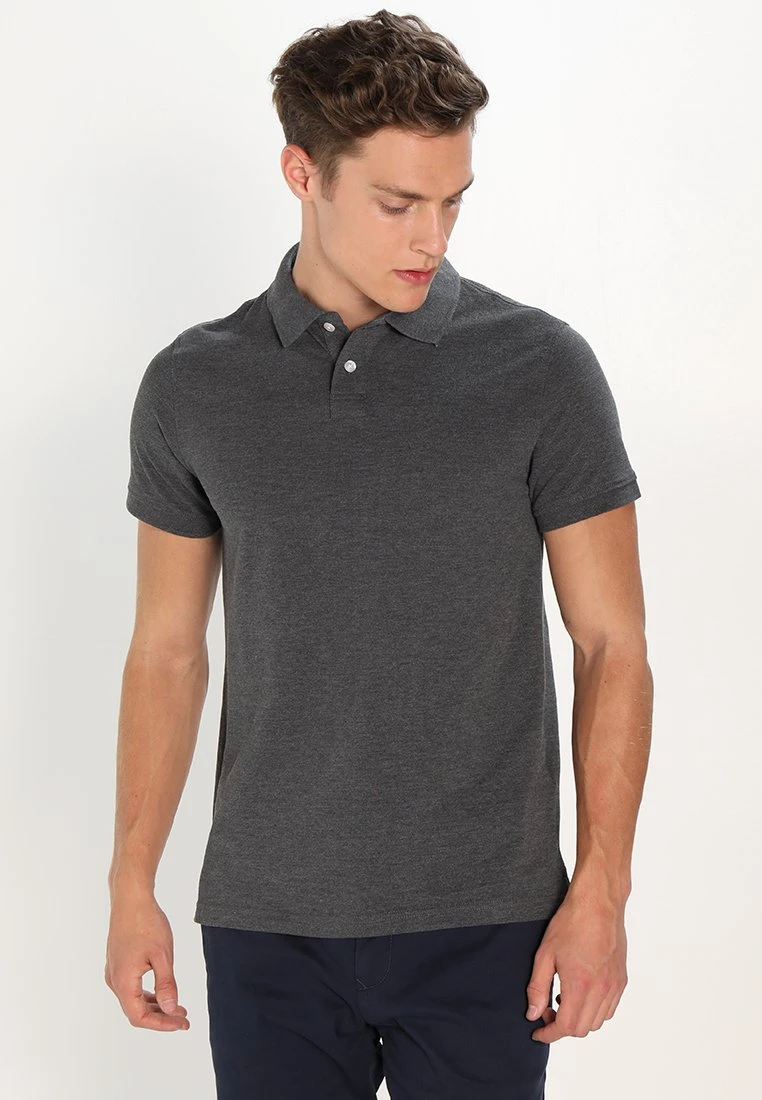 Pier One Basic - Poloshirt - Dark Grey Melange 3 Pier One Basic - Poloshirt - Dark Grey Melange
