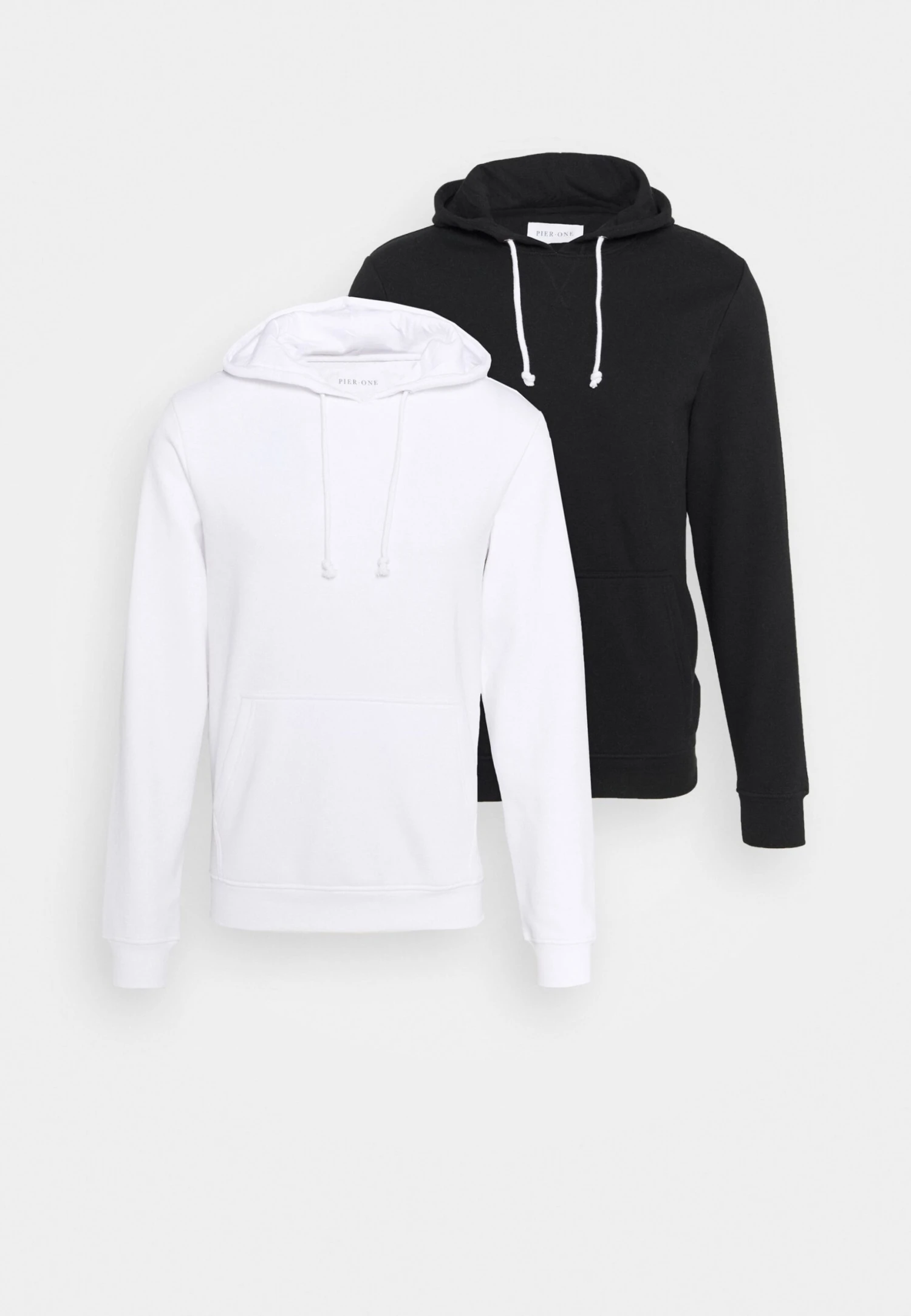 Pier One 2 Pack - Hoodie - Black/White 3 Pier One 2 Pack - Hoodie - Black/White