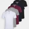 Pier One 5 Pack - Poloshirt - Black/White/Bordeaux/Navy/Gray Marl 1 Pier One 5 Pack - Poloshirt - Black/White/Bordeaux/Navy/Gray Marl -Pier One e7f3b5380f9d45399476922a034db884